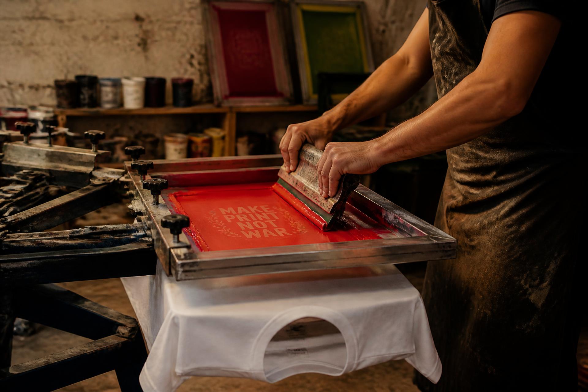 Estamparia em silk screen na Silks Crew